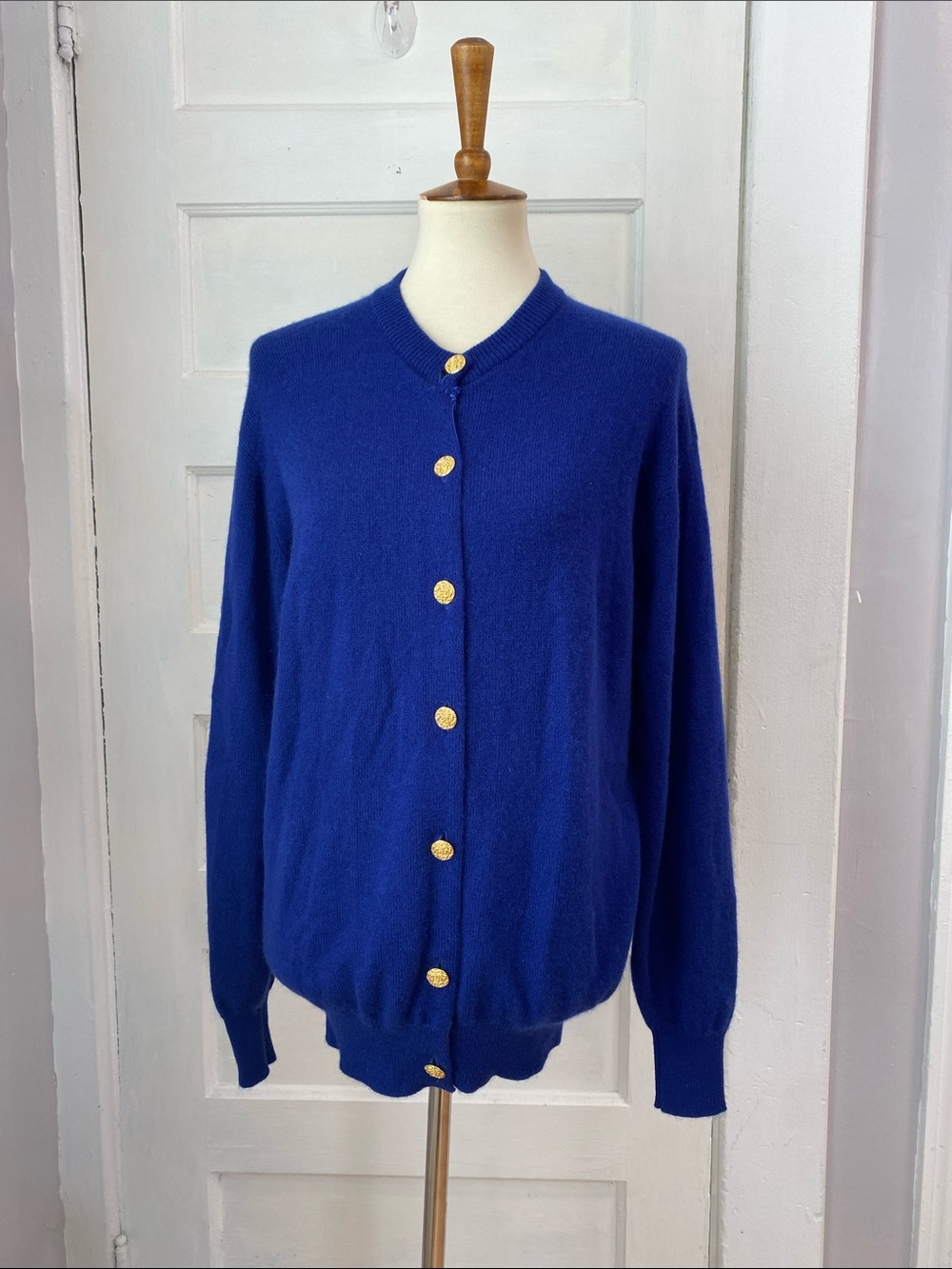 Vintage Scots Glen Cashmere Cardigan Sweater, Size L